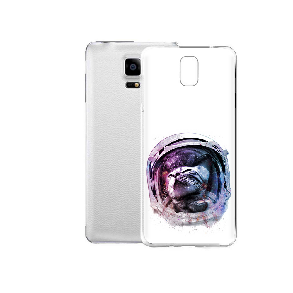 

Чехол MyPads Tocco для Samsung Galaxy Note Edge кот в шлеме (PT11952.563.396), Прозрачный, Tocco