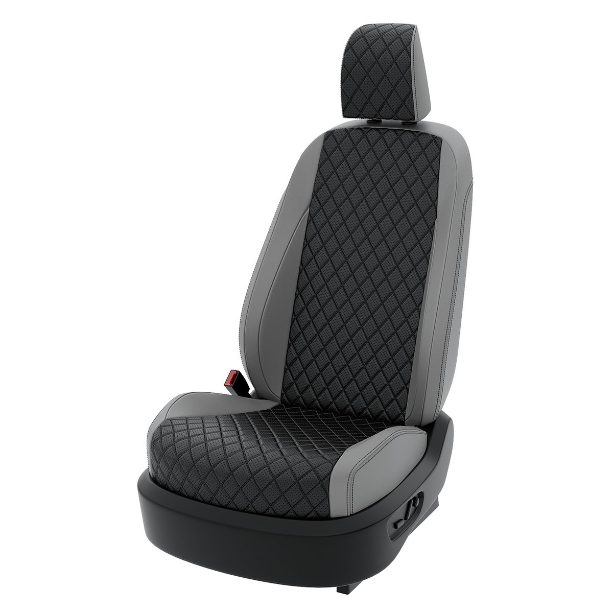 

Чехлы на сиденья Центр Авточехлов для Renault Duster CNTRA1514F-С2-611 Экокожа ромб, Черный;серый, CNTRA1514