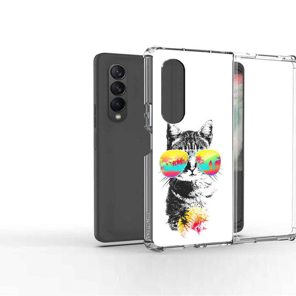 

Чехол MyPads Tocco для Samsung Galaxy Z Fold 3 крутой кот, Прозрачный, Tocco
