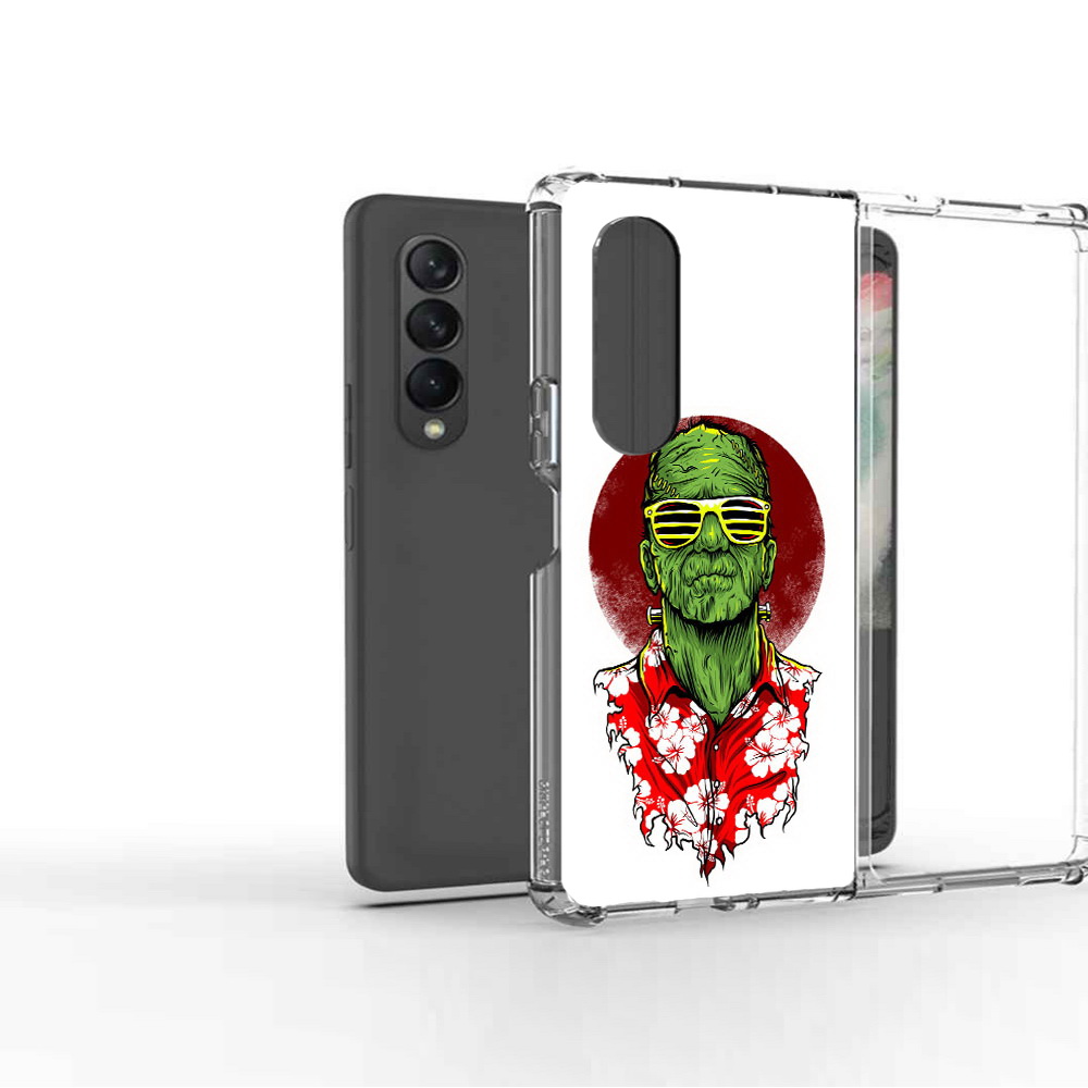 

Чехол MyPads Tocco для Samsung Galaxy Z Fold 3 крутой зеленый мужчина в очках, Прозрачный, Tocco