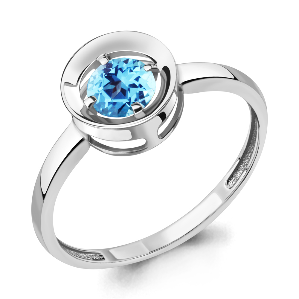 

Кольцо из серебра с топазом Aquamarine Aquamarine 6942005_925_р р. 18, 6942005_925_р