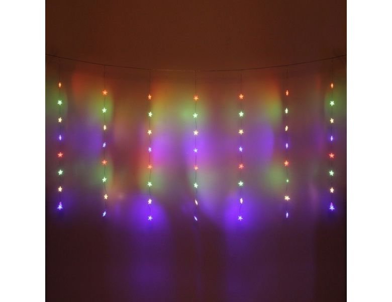 Световой занавес Serpantin Звезды 80 LED mor23n--725-0038 3x1 м разноцветный/RGB