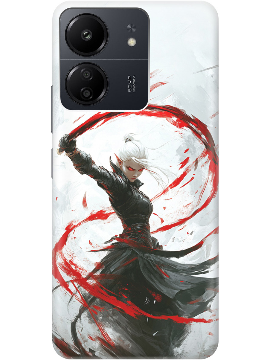 

Силиконовый чехол на Xiaomi Redmi 13C / Poco C65 с принтом "Эльфийка", Прозрачный;белый;красный;черный, 777767785
