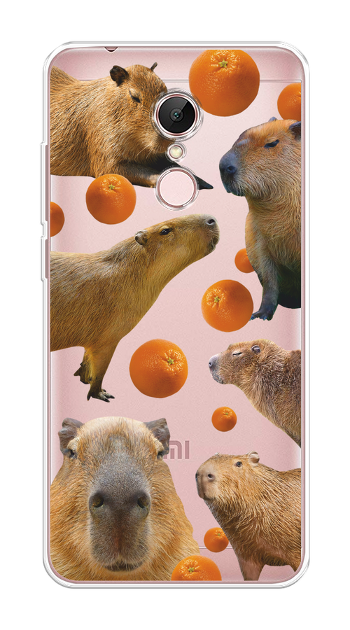 

Чехол на Xiaomi Redmi 5 "Капибара и апельсины", 33050-1
