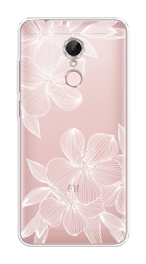 

Чехол на Xiaomi Redmi 5 "Крокус", Белый;прозрачный, 33050-1
