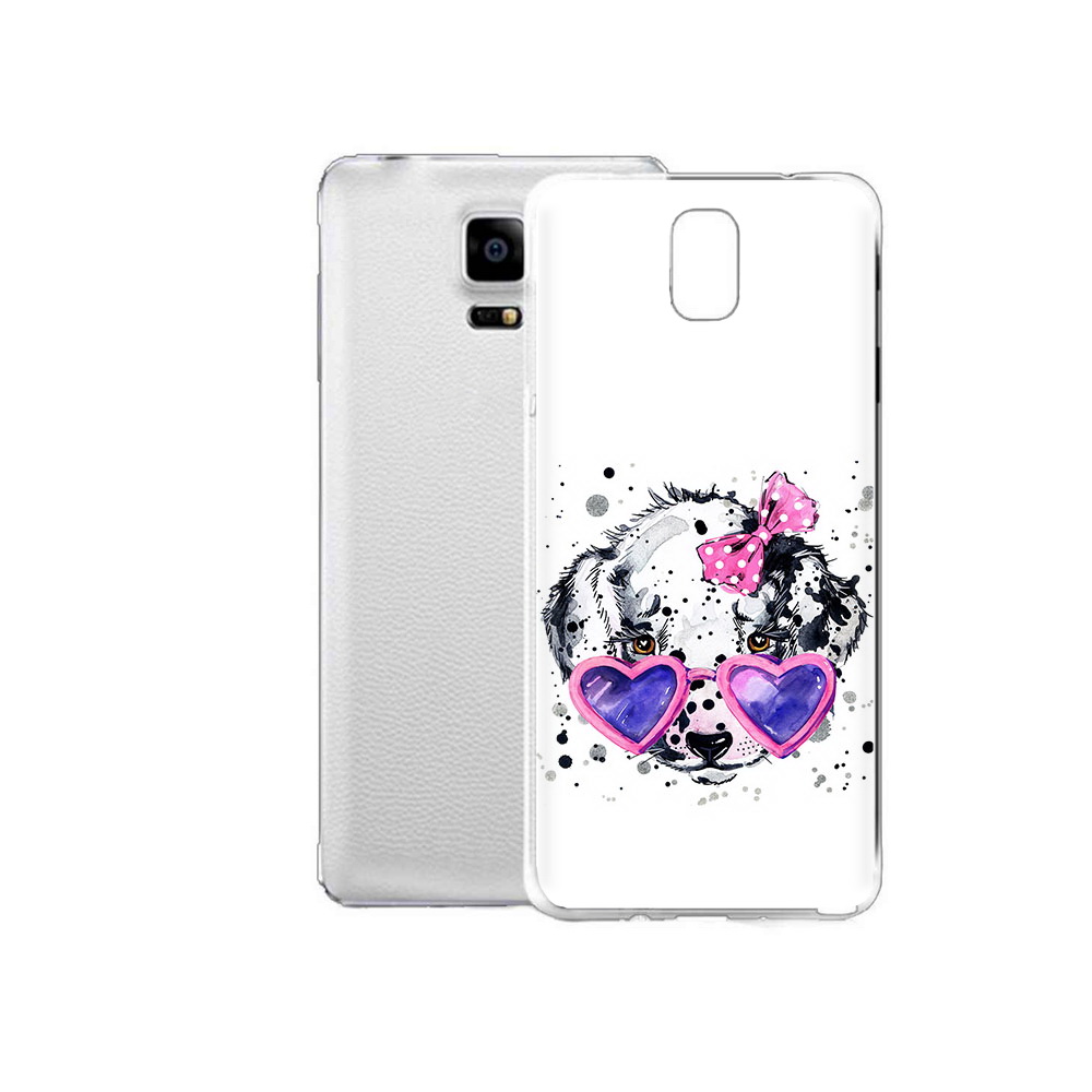 

Чехол MyPads Tocco для Samsung Galaxy Note Edge долматинец в очках (PT11952.563.337), Прозрачный, Tocco