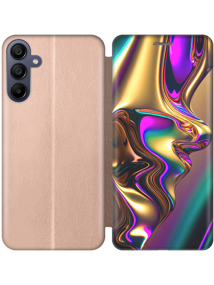 

Чехол-книжка на Samsung Galaxy A15 с принтом "Золотистая абстракция" золотой, Золотистый;фиолетовый, 780484531