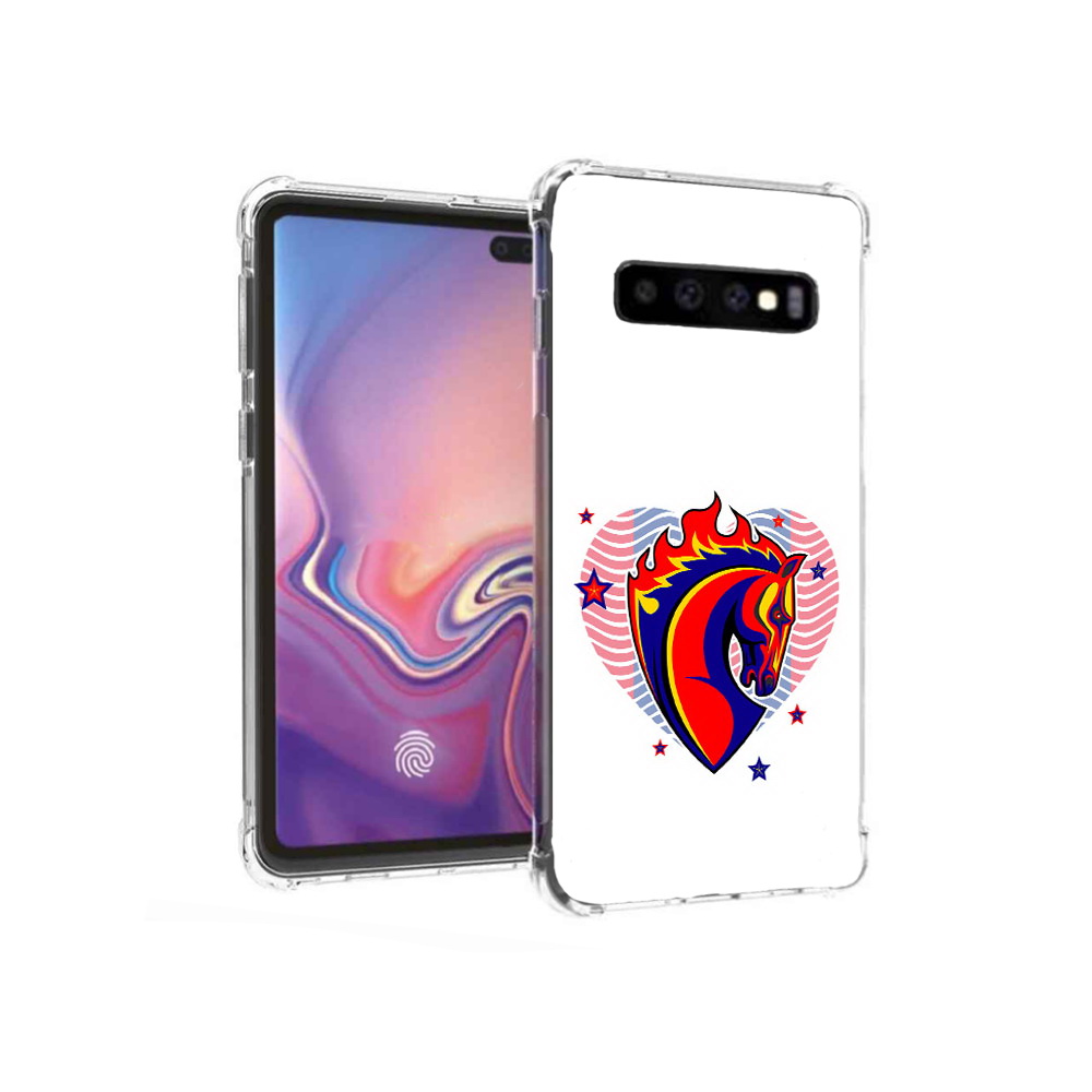 

Чехол MyPads Tocco для Samsung Galaxy S10+ ФК ЦСЛ Лошадь (PT125670.500.180), Прозрачный, Tocco