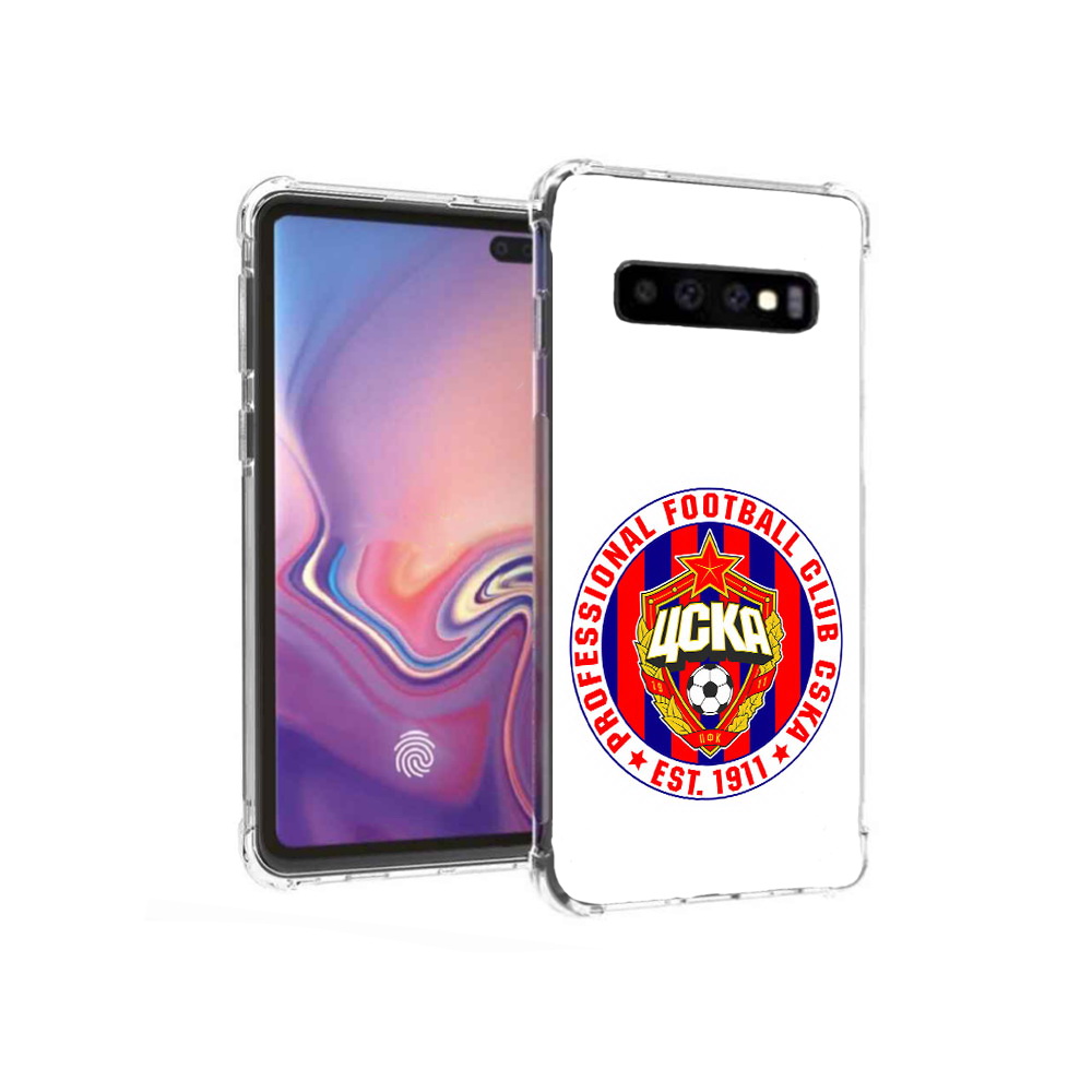 

Чехол MyPads Tocco для Samsung Galaxy S10+ ФК ЦСК логотип (PT125670.500.178), Прозрачный, Tocco