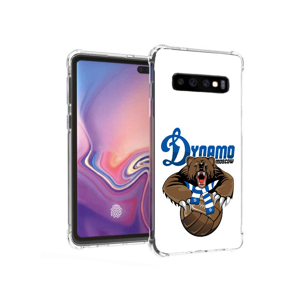 

Чехол MyPads Tocco для Samsung Galaxy S10+ ФК Динамо медведь (PT125670.500.175), Прозрачный, Tocco