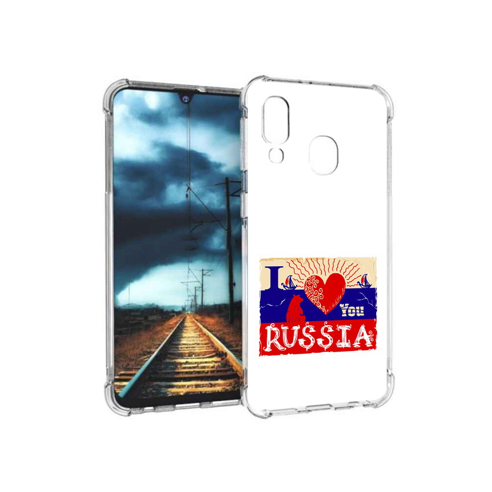 

Чехол MyPads Tocco для Samsung Galaxy A40 Люблю Россию (PT128655.504.112), Прозрачный, Tocco