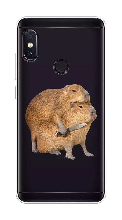 

Чехол на Xiaomi Redmi Note 5/Note 5 Pro "Капибара с ножом", Бежевый, 32750-1