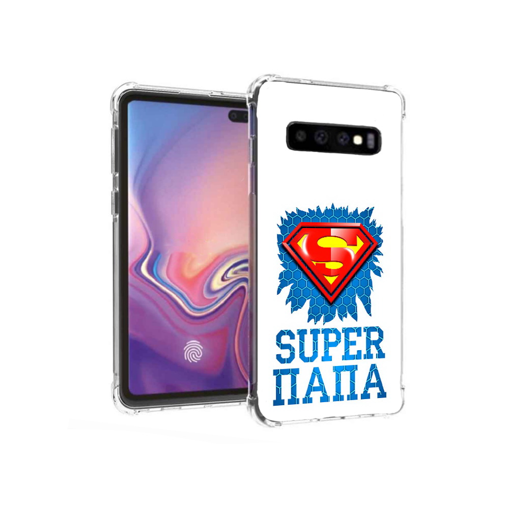 

Чехол MyPads Tocco для Samsung Galaxy S10+ Супер Папа (PT125670.500.165), Прозрачный, Tocco