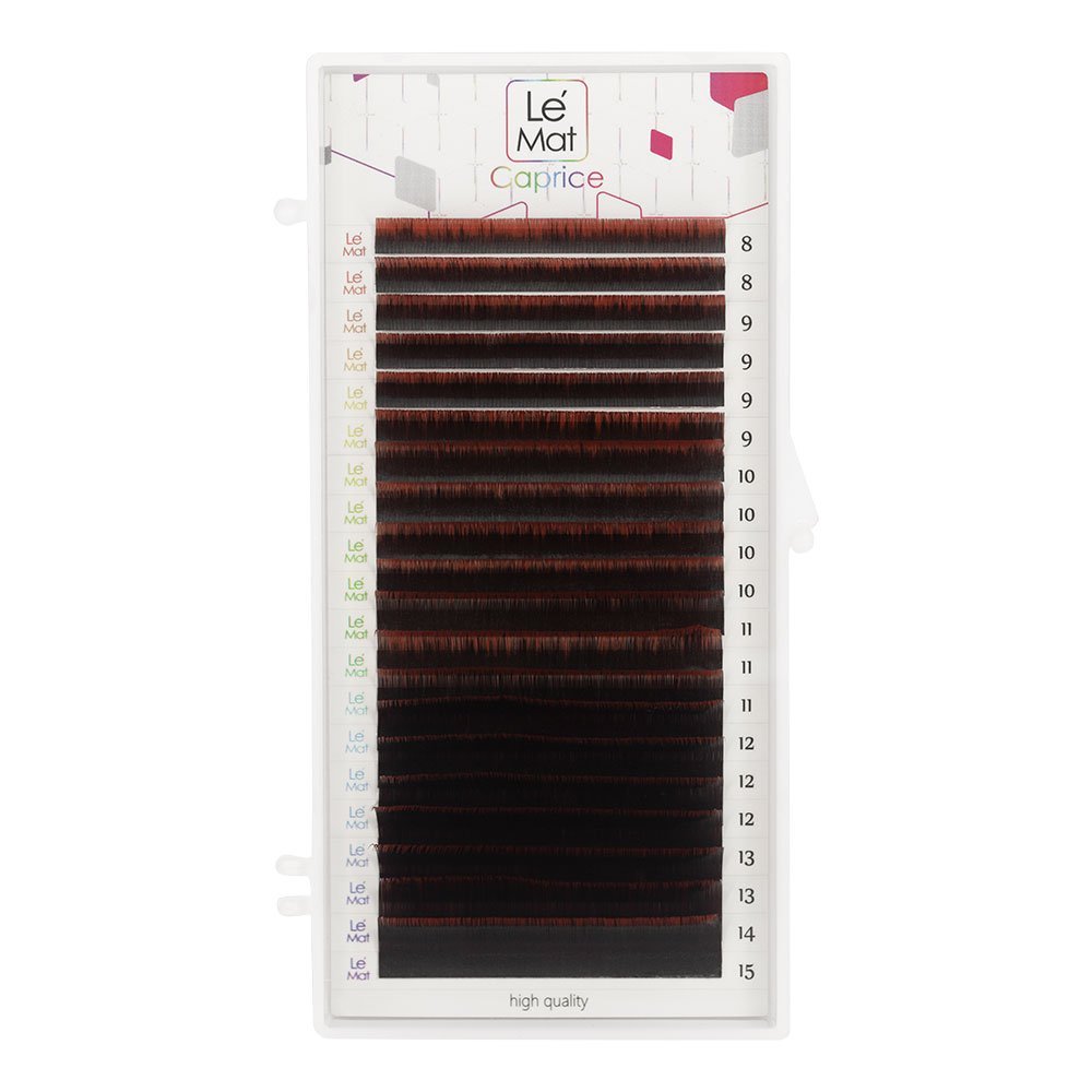 

Ресницы Le Maitre Ombre Red Caprice 20 линий C+ 0.07 MIX 8-15 mm, Красный