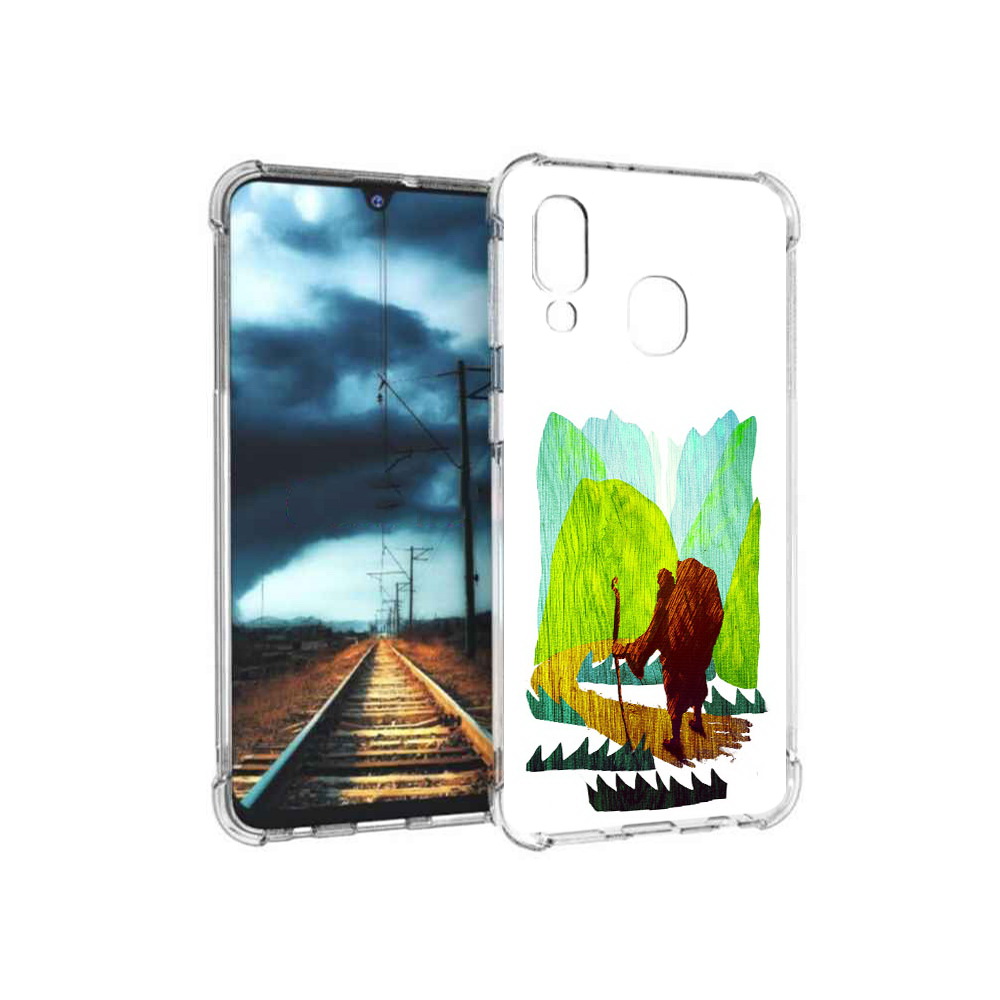 

Чехол MyPads Tocco для Samsung Galaxy A40 Лесная тропа (PT128655.504.106), Прозрачный, Tocco