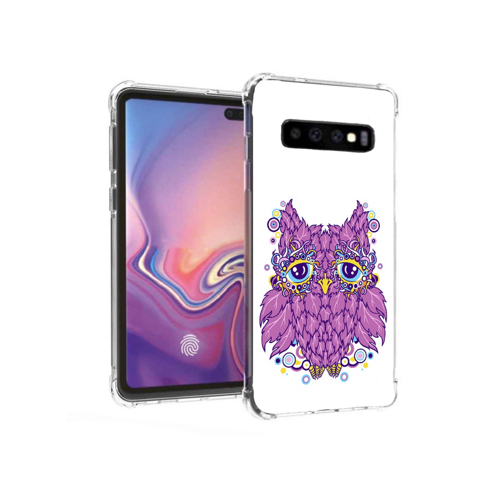

Чехол MyPads Tocco для Samsung Galaxy S10+ Розовая сова (PT125670.500.147), Прозрачный, Tocco