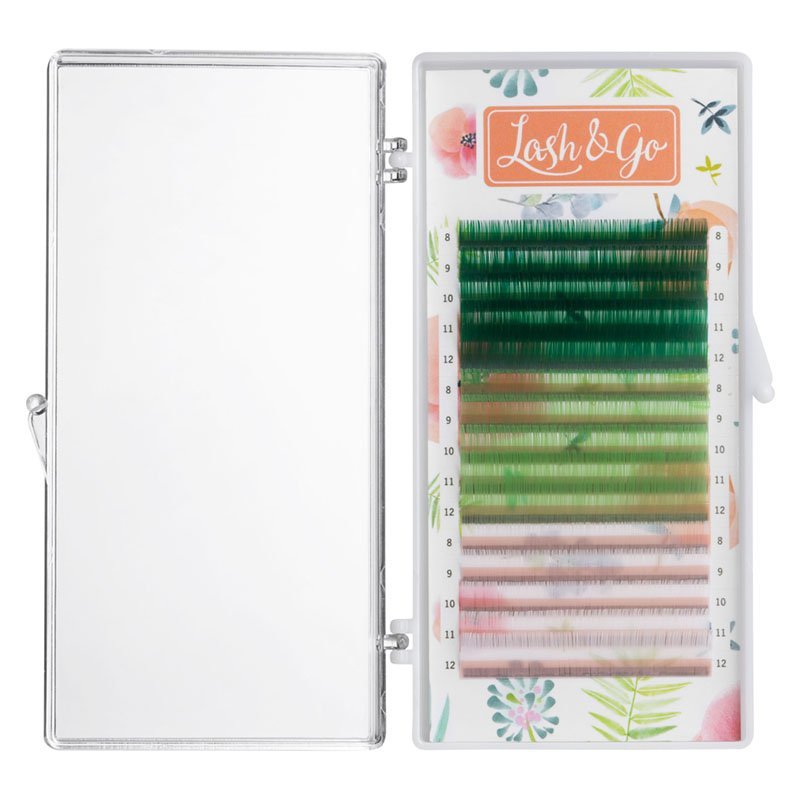 

Цветные ресницы Lash&Go микс 0,10/C/9-13 mm Avocado 15 линий, Зеленый