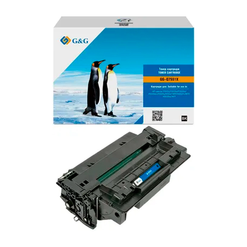 

Картридж для лазерного принтера G&G (GG-Q7551X) черный, совместимый