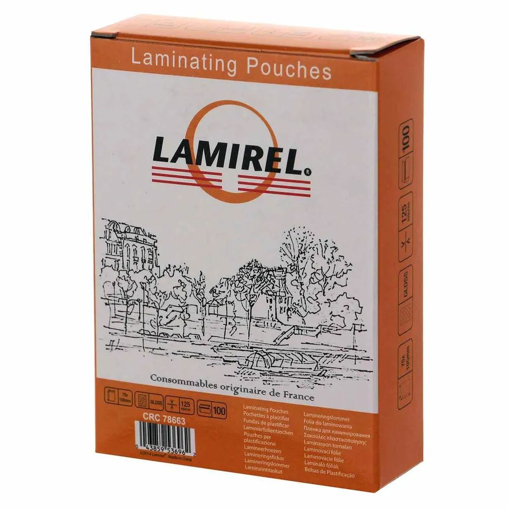 

Пленка Lamirel CRC78663, Прозрачный, 75x105мм 125мкм (CRC78663)