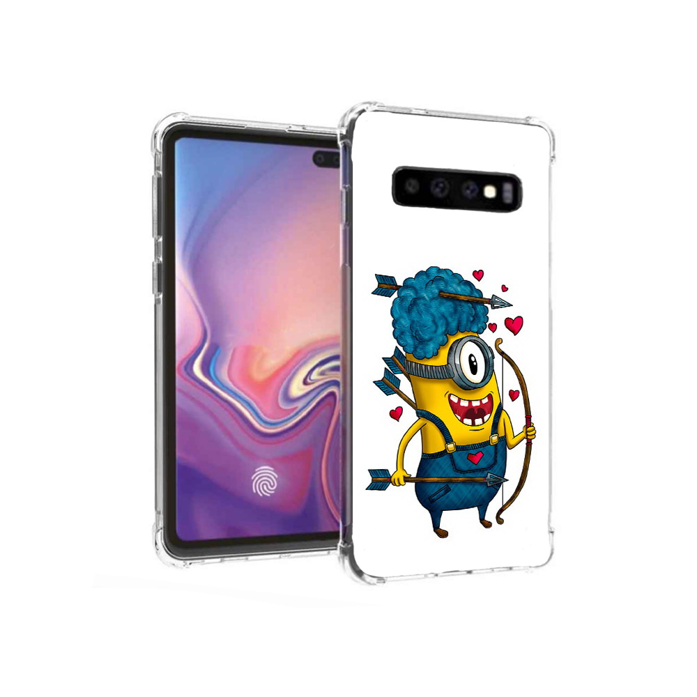 

Чехол MyPads Tocco для Samsung Galaxy S10+ Миньон купидон (PT125670.500.117), Прозрачный, Tocco