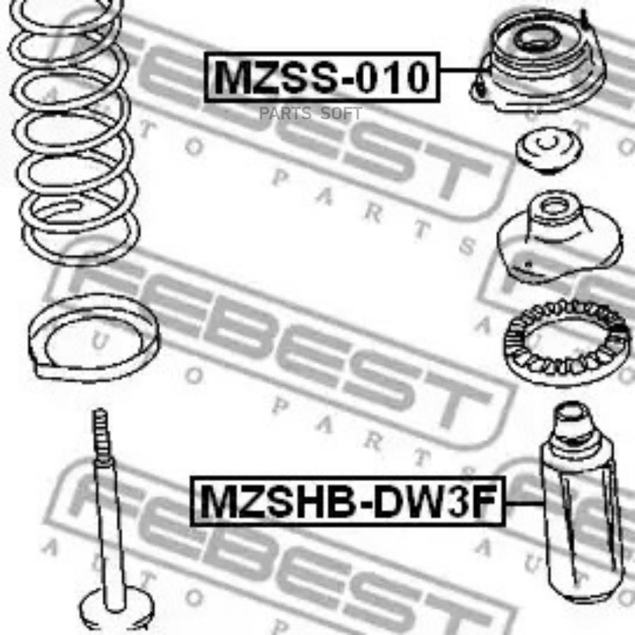 

FEBEST Опора пер.аморт.MAZDA DEMIO DW3DW5 1996-2002 FEBEST MZSS-010