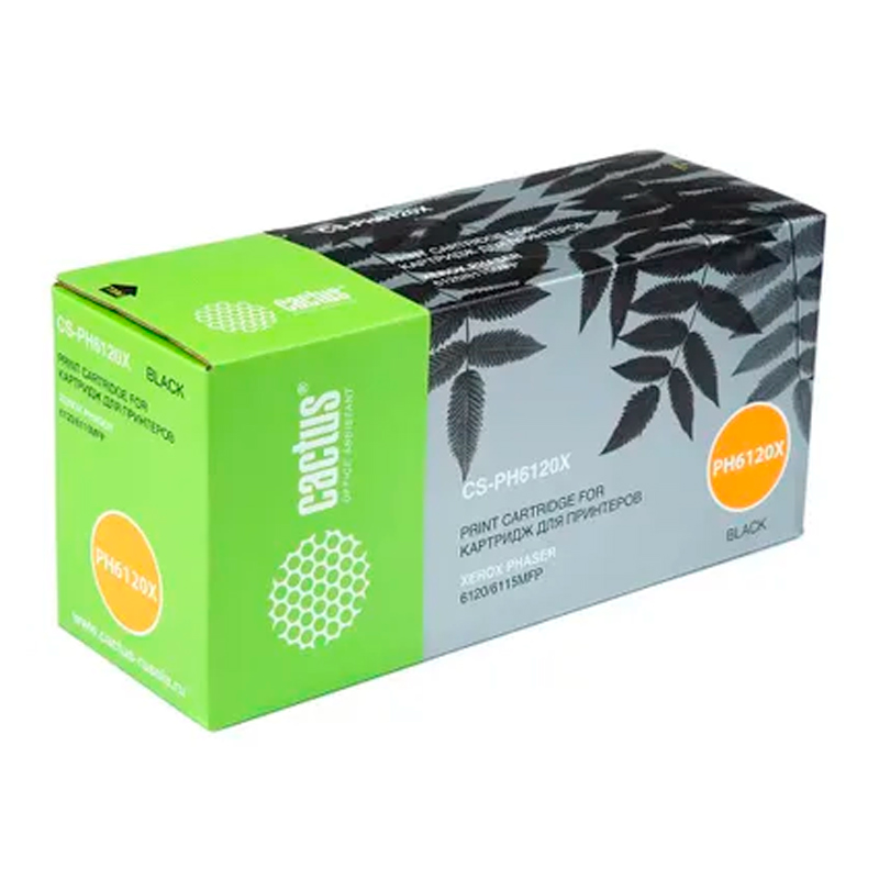 

Тонер-картридж для лазерного принтера CACTUS (CS-PH6120X) черный, совместимый