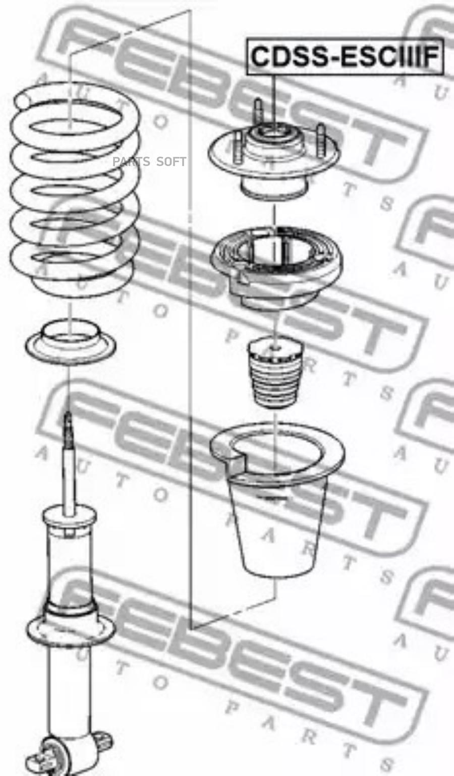 

FEBEST Опора пер.аморт.CADILLAC ESCALADE III 2007-2013 FEBEST CDSS-ESCIIIF