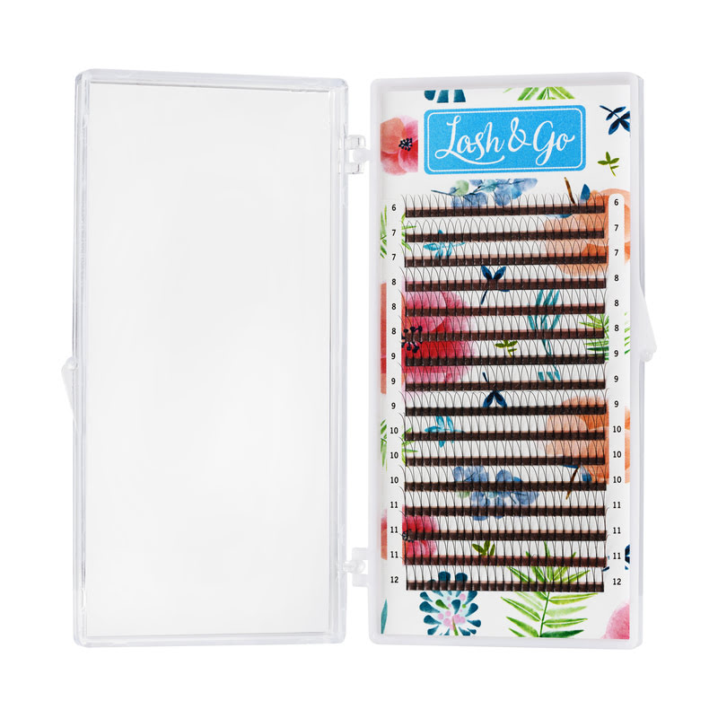 

Ресницы Lash&Go Черные 2D C 0,10 6-12 mm 16 линий, Черный