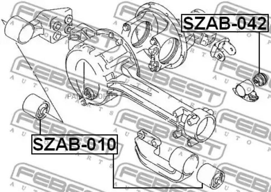 

Febect Szab010 Szab-010 Сайлентблок Дифференциала \ Suzuki Grand Vitara/Escudo Sq416/Sq420