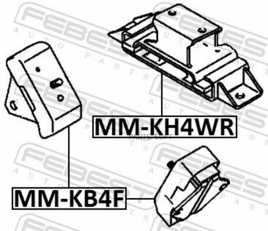 

FEBEST Опора КПП MITSUBISHI PAJERO SPORT II 08-15 FEBEST MM-KH4WR