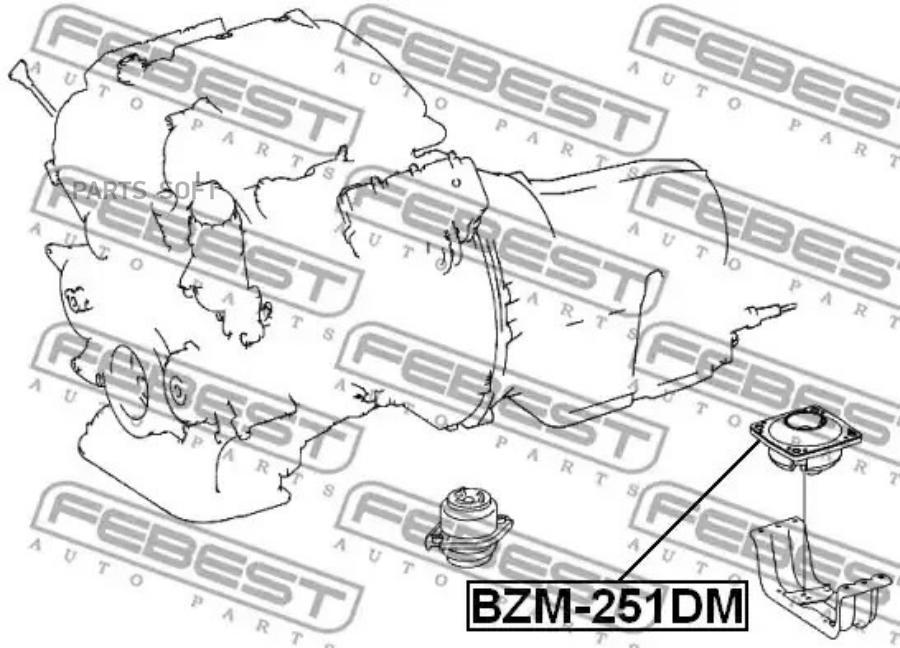 

FEBEST Опора коробки скоростей MERCEDES GL-CLASS 164 2006-2012 FEBEST BZM-251DM