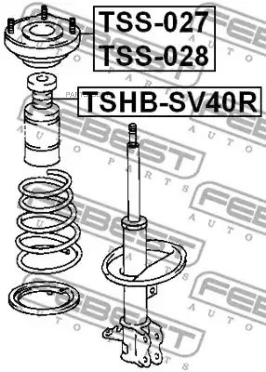 

FEBEST Опора заднего амортизатора левая FEBEST TSS-028