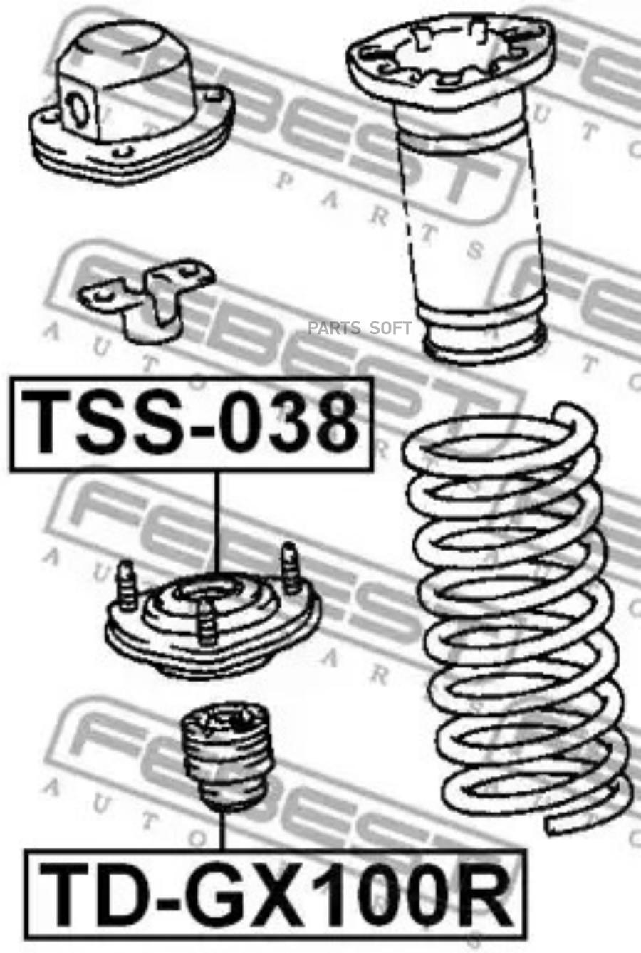 

FEBEST Опора заднего амортизатора FEBEST TSS-038