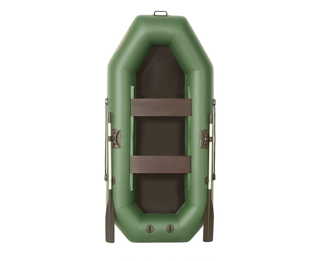 фото Лодка гребная надувная двухместная лоцман стандарт 240 (зеленый)
