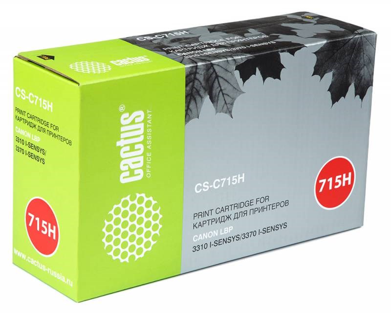 

Тонер-картридж для лазерного принтера CACTUS (CS-C715H) черный, совместимый