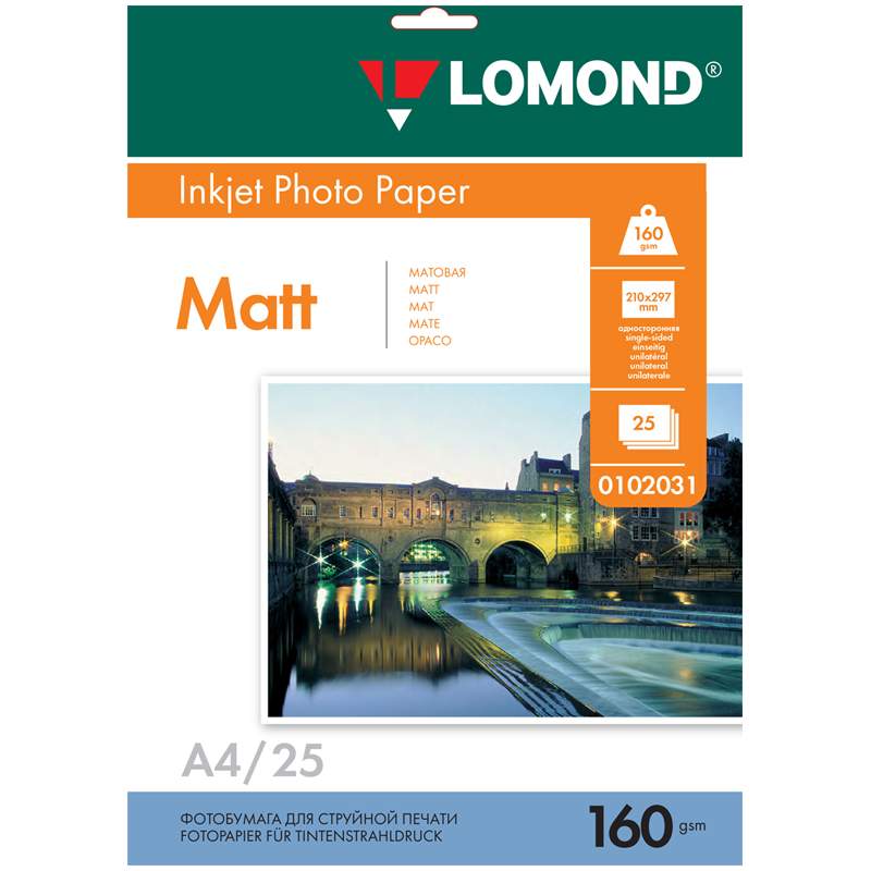 

Фотобумага Lomond 078284, 25 листов, A4, матовая, 160 г/м2, 3 пачки
