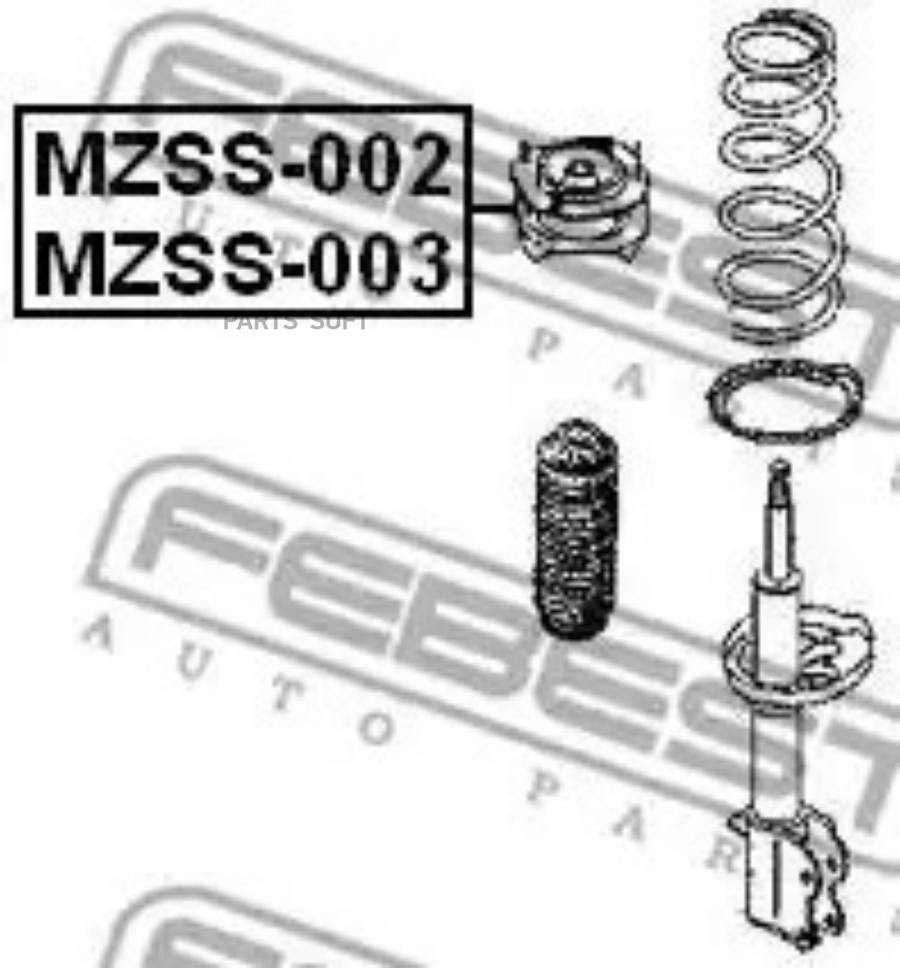 

FEBEST Опора зад.аморт.прав.MAZDA 626 GE 1991-1997 FEBEST MZSS-003