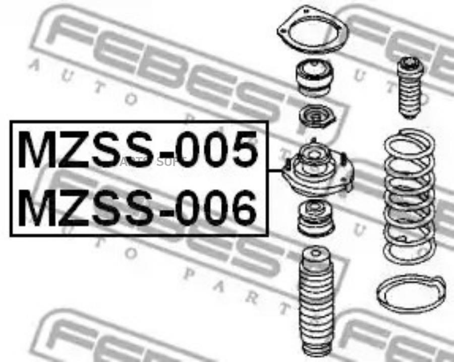 

FEBEST Опора зад.аморт.прав.MAZDA 323 BA 1994-1998 FEBEST MZSS-005