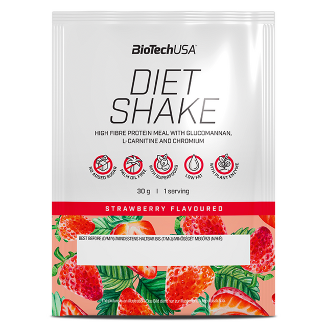 

Белковый напиток без сахара с клетчаткой BioTechUSA Diet Shake 30 г, клубника