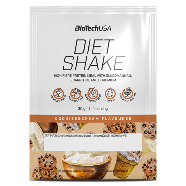 

Белковый напиток без сахара с клетчаткой BioTechUSA Diet Shake 30 г, печенье-крем