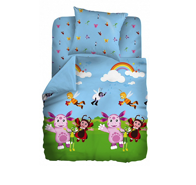 фото Комплект постельного белья флоранс лунтик детский хлопок разноцветный