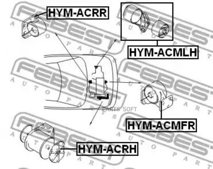 

FEBEST Опора двигателя передняя HYUNDAI Accent FEBEST HYM-ACMFR FEBEST HYM-ACMFR