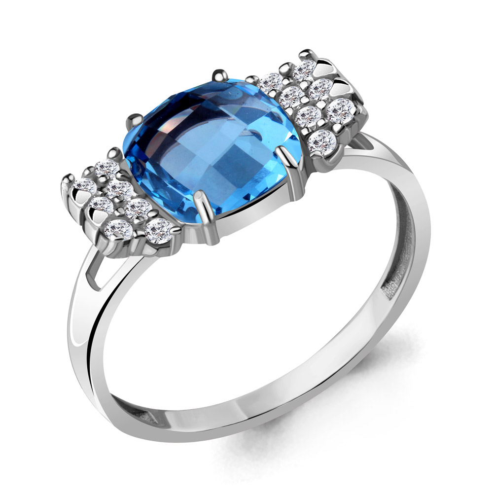 

Кольцо из серебра с фианитом Aquamarine Aquamarine 6941592А_925_р р, 6941592А_925_р