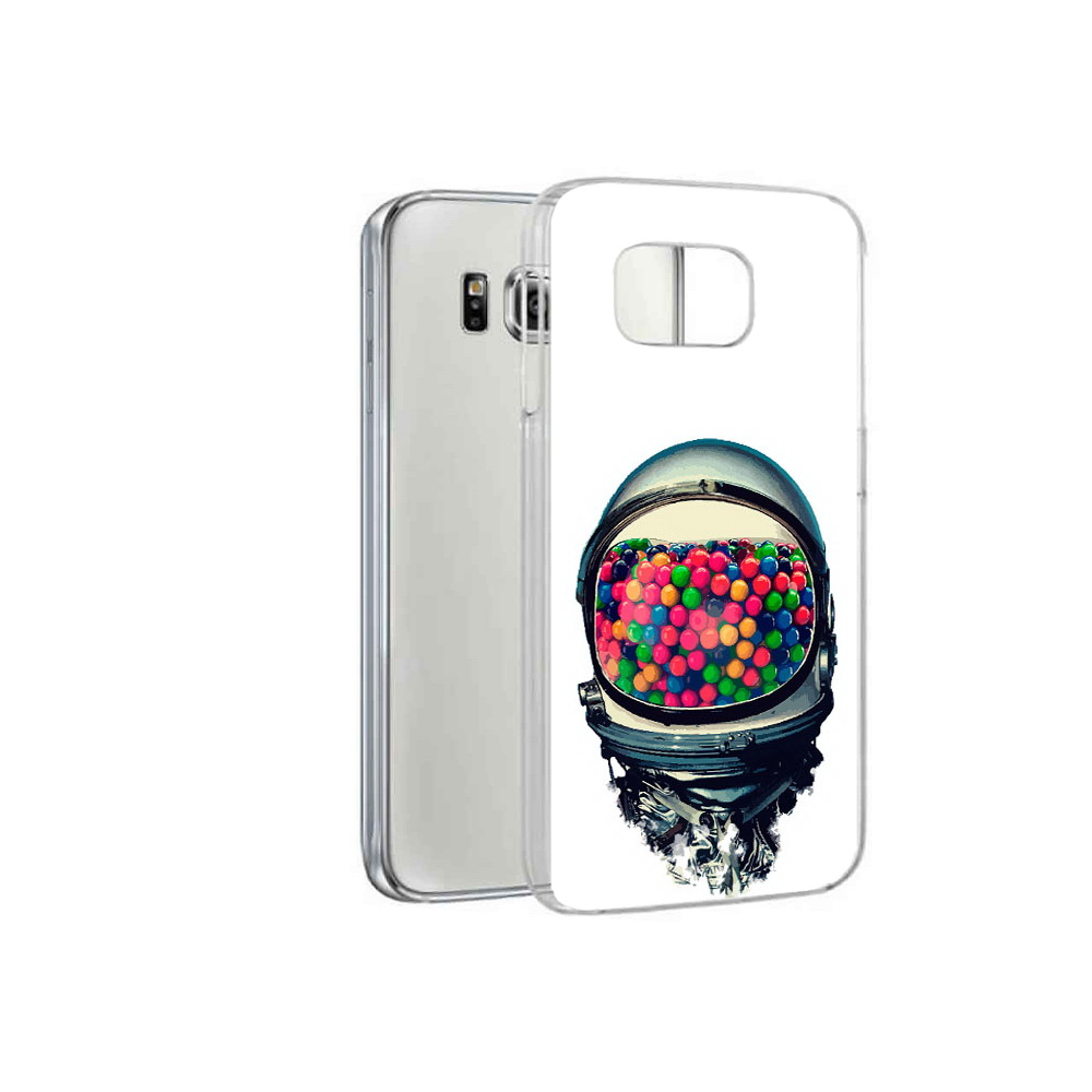 

Чехол MyPads Tocco для Samsung Galaxy S6 шлем космонавта (PT12300.506.700), Прозрачный, Tocco