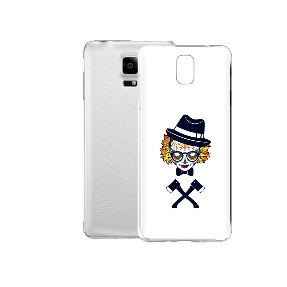 

Чехол MyPads Tocco для Samsung Galaxy Note Edge девушка в маске с топорами рисунок, Прозрачный, Tocco