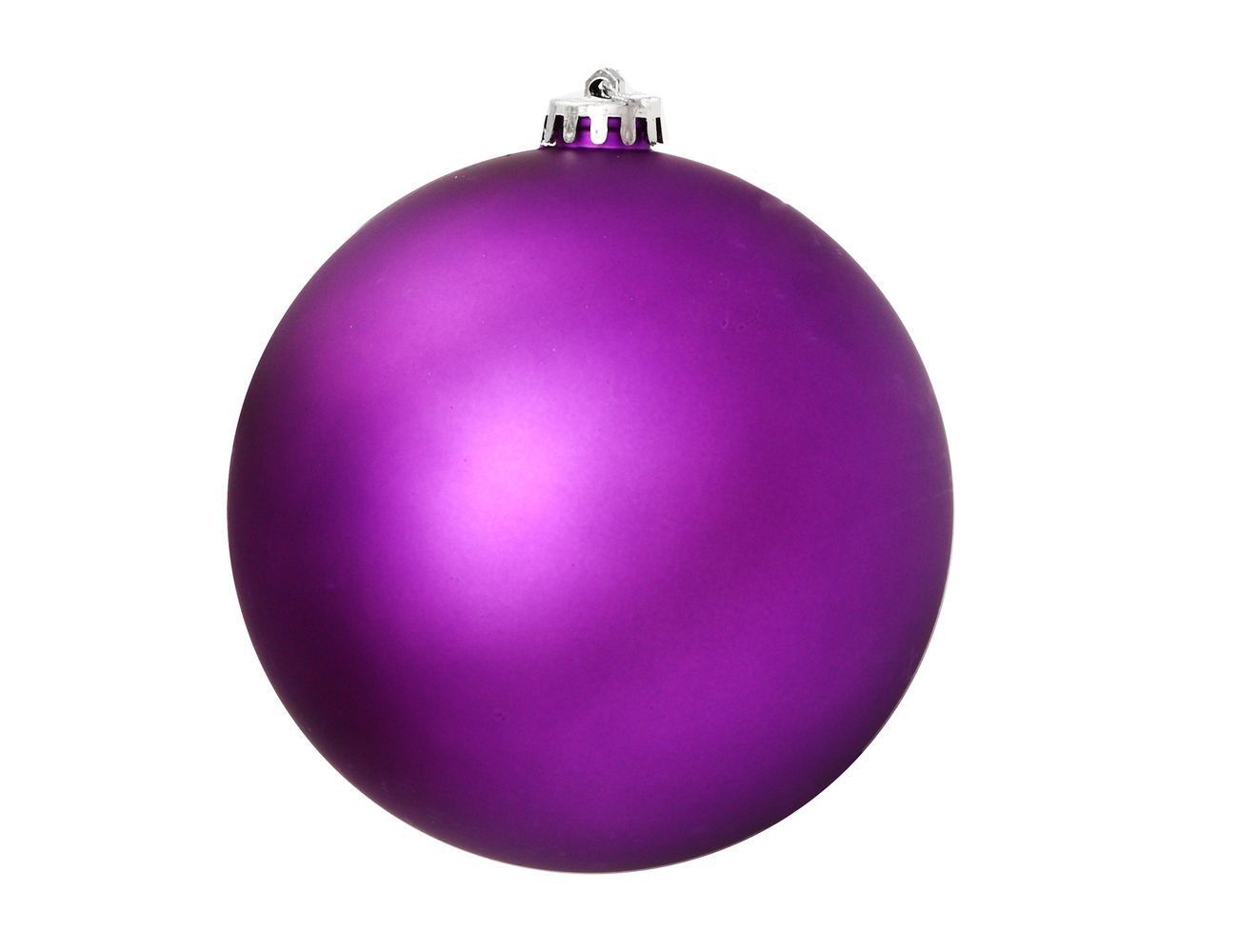 Пластиковый шар, матовый, фиолетовый, 150 мм, Winter Deco