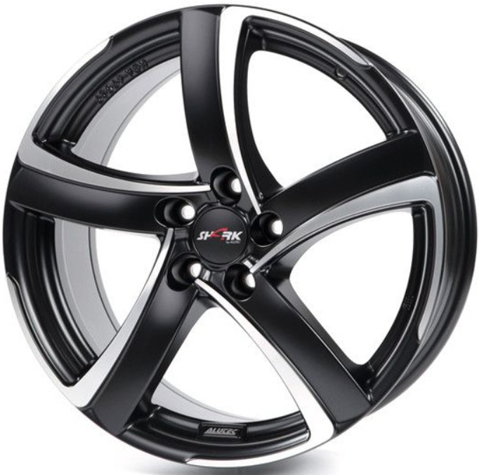 Колесный диск 7,5x17/5x100 ET35 D63,3 Shark Racing black front polished