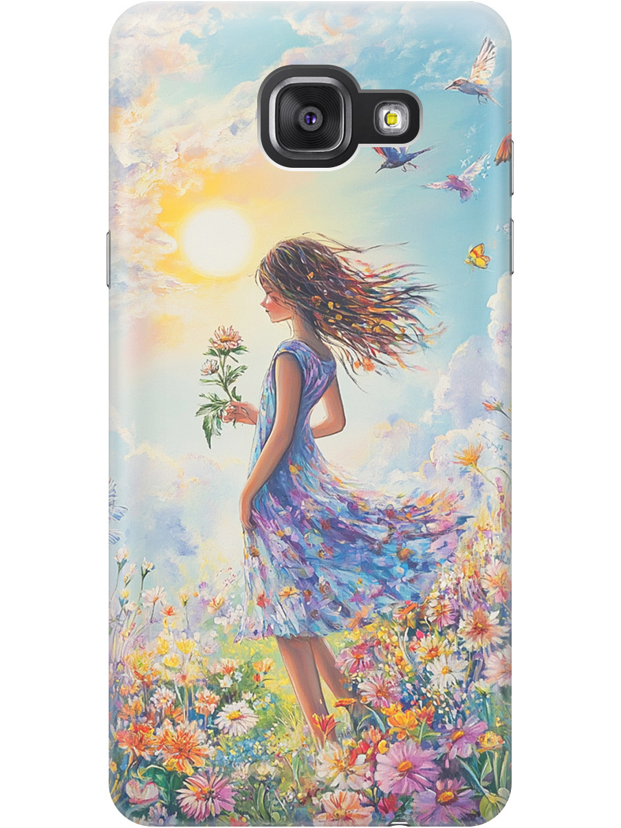 

Силиконовый чехол на Samsung Galaxy A3 (2016) с принтом "Девочка в поле цветов", Прозрачный;зеленый;розовый;синий;желтый, 78151723