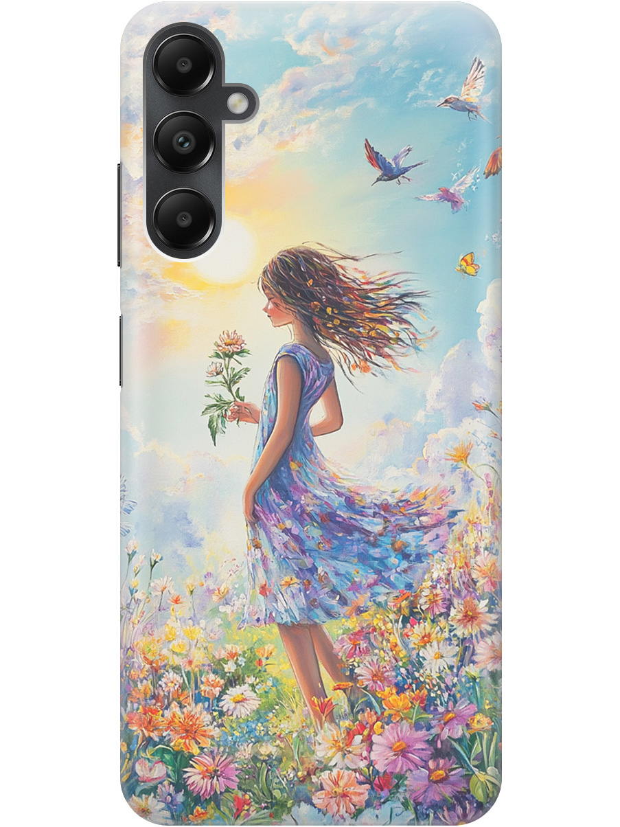 

Силиконовый чехол на Samsung Galaxy A05s с принтом "Девочка в поле цветов", Прозрачный;зеленый;розовый;синий;желтый, 776583723
