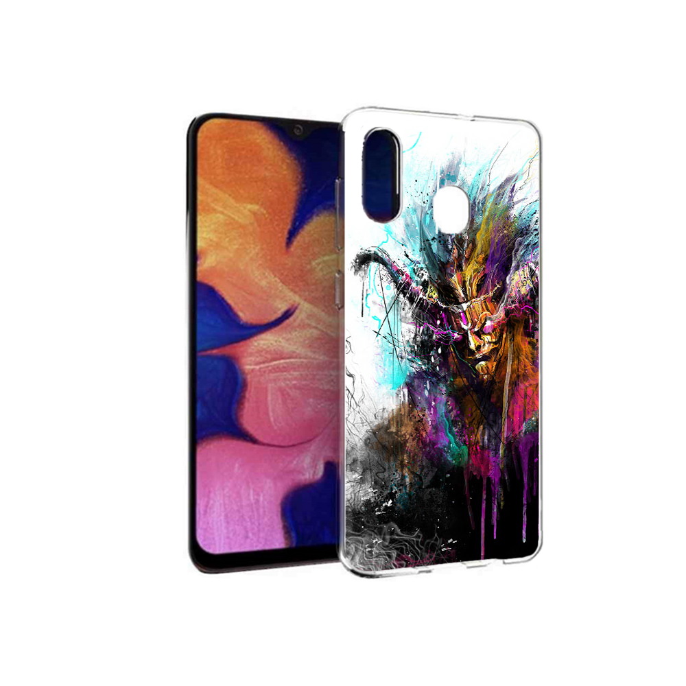 

Чехол MyPads Tocco для Samsung Galaxy A30 яркий дьявол (PT126700.499.709), Прозрачный, Tocco